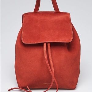 mansur gavriel mini backpack brick suede brand new